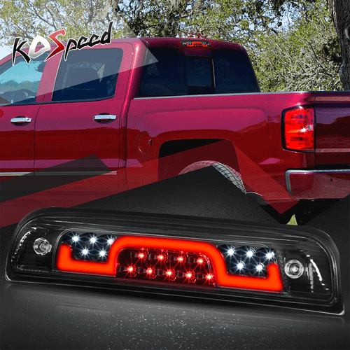 Clear (2-STAGE SEQUENTIAL LED) 3rd Stop Brake Lights for 14-24 Silverado Sierra - Foto 1 di 6