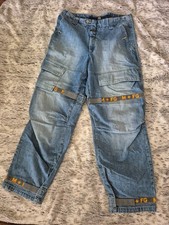 MARITHE FRANCOIS GIRBAUD Jeans 90s HipHop Light Blue/yellow Size 36M
