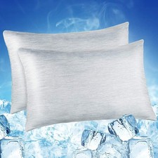 Cooling Pillow Cases King Size, 2 Pack Arc-Chill Cool Pillow Cases with Doubl...