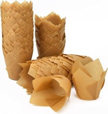200pcs Tulip Cupcake Liners, Standard Greaseproof Paper Baking Cups Muffin