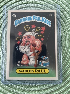 Topps 1985 1st Series Garbage Pail Kids Mauled Paul 15b Nr Mint Sharp Corners