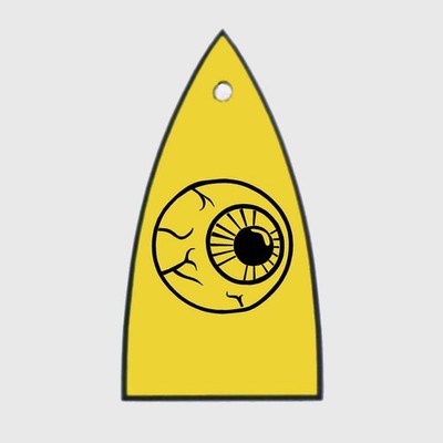GUITAR TRUSS ROD COVER Engraved Etch Fit ESP LTD - EYEBALL Bloodshot Eye YELLOW