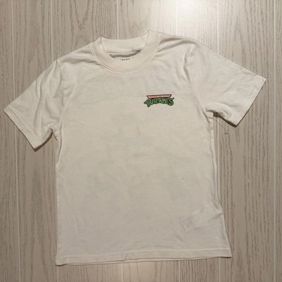 Abercrombie Kids T Shirt Boys 9/10 TMNT Ninja Turtles White Graphic Tee NEW