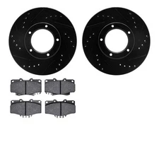 Dynamic Friction Company 8402-76008 Brake Rotor   Drilled & Slotted   Black  Hd