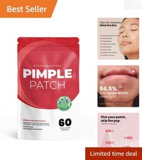 Clear Skin Overnight: 60 Hydrocolloid Pimple Patches in 4 Convenient Sizes