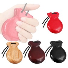 2x Wood Spanish Castanets Music Instrument for Music Lessons Classical Music
