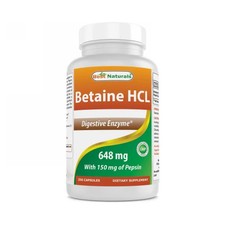 Betaine HCL 648 Mg 250 Caps By Best Naturals
