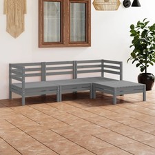 Set Divani da Giardino 4 pz in Legno Massello di Pino Colori Diversi vidaXL