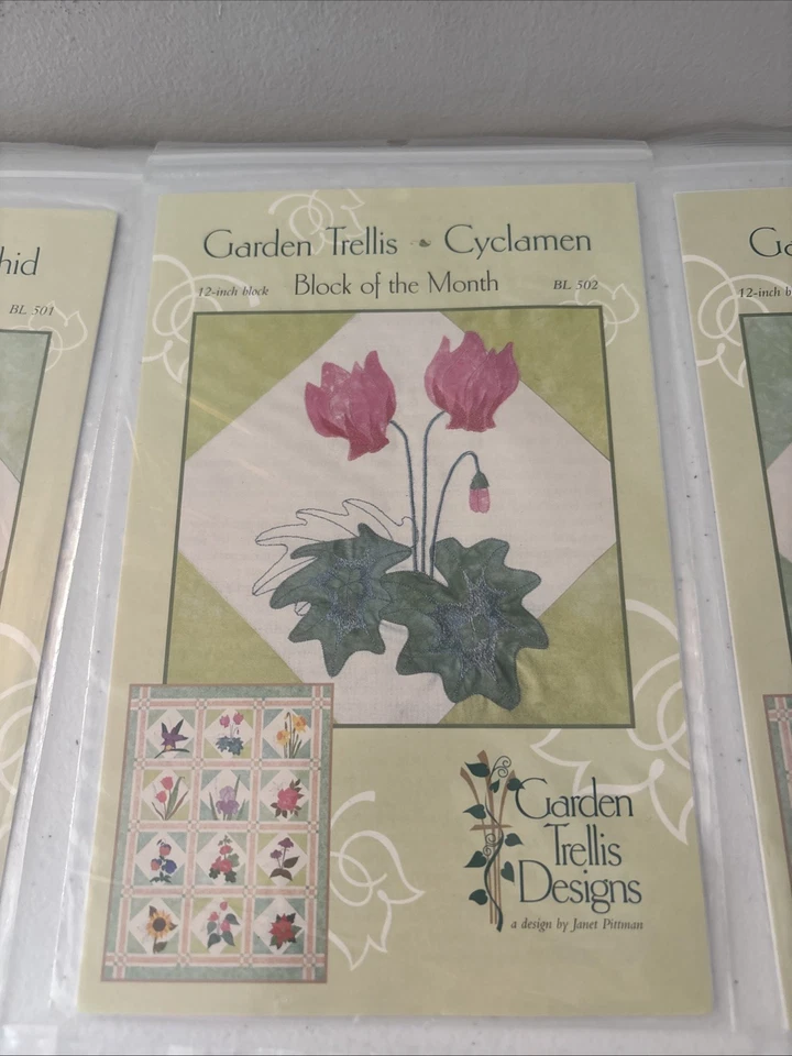 GARDEN TRELLIS DESIGNS Block of the Month 12 Blocks Quilt Pattern BL 501-512 NEW - Image 3 of 4