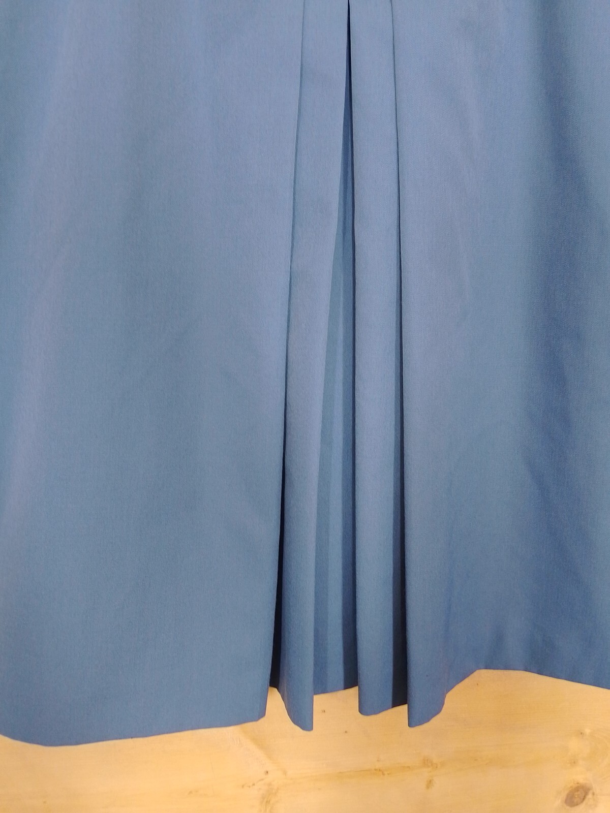 Vintage M&S St Michael W30 Skirt Blue Pleated Smart Casual Wool Blend image 5