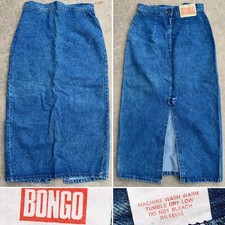 vintage Bongo jeans skirt denim high waisted size 11 28.5 in waist 80s 90s