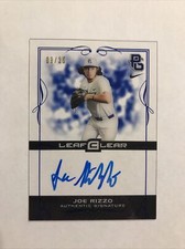 Joe Rizzo 2015 Leaf Clear Perfect Game Blue Auto BA-JR1 Seattle Mariners /25