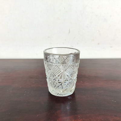 1930er Vintage Klarer Glas Tequila Shot Tumbler Japan Barware Dekorativ GT337