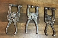 3X MIX LOT VINTAGE AVIATION CLAMPS PLIER TOGGLE CLAMP