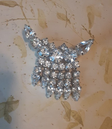 Vintage La Rel Rhinestone Dangle Brooch Pin