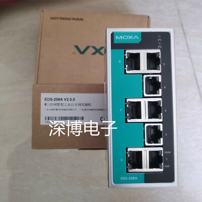 1PC New MOXA EDS-208A 8-port 100M switch electrical port Industrial Ethernet swi