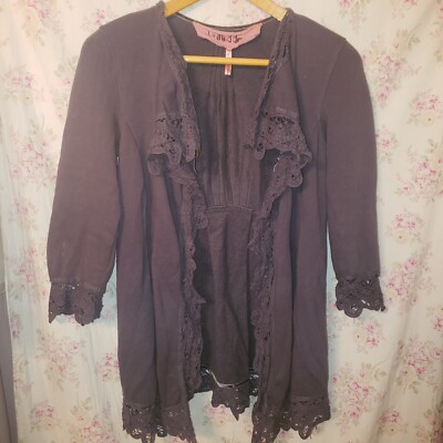 Knitted Dove Anthropologie Romantic Open Battenburg Crochet