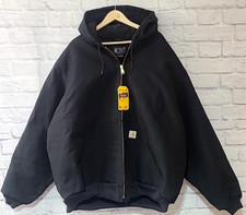 Carhartt Hooded Active Jacket Men's 3XL Tall Loose Fit Black Duck Insulated New
