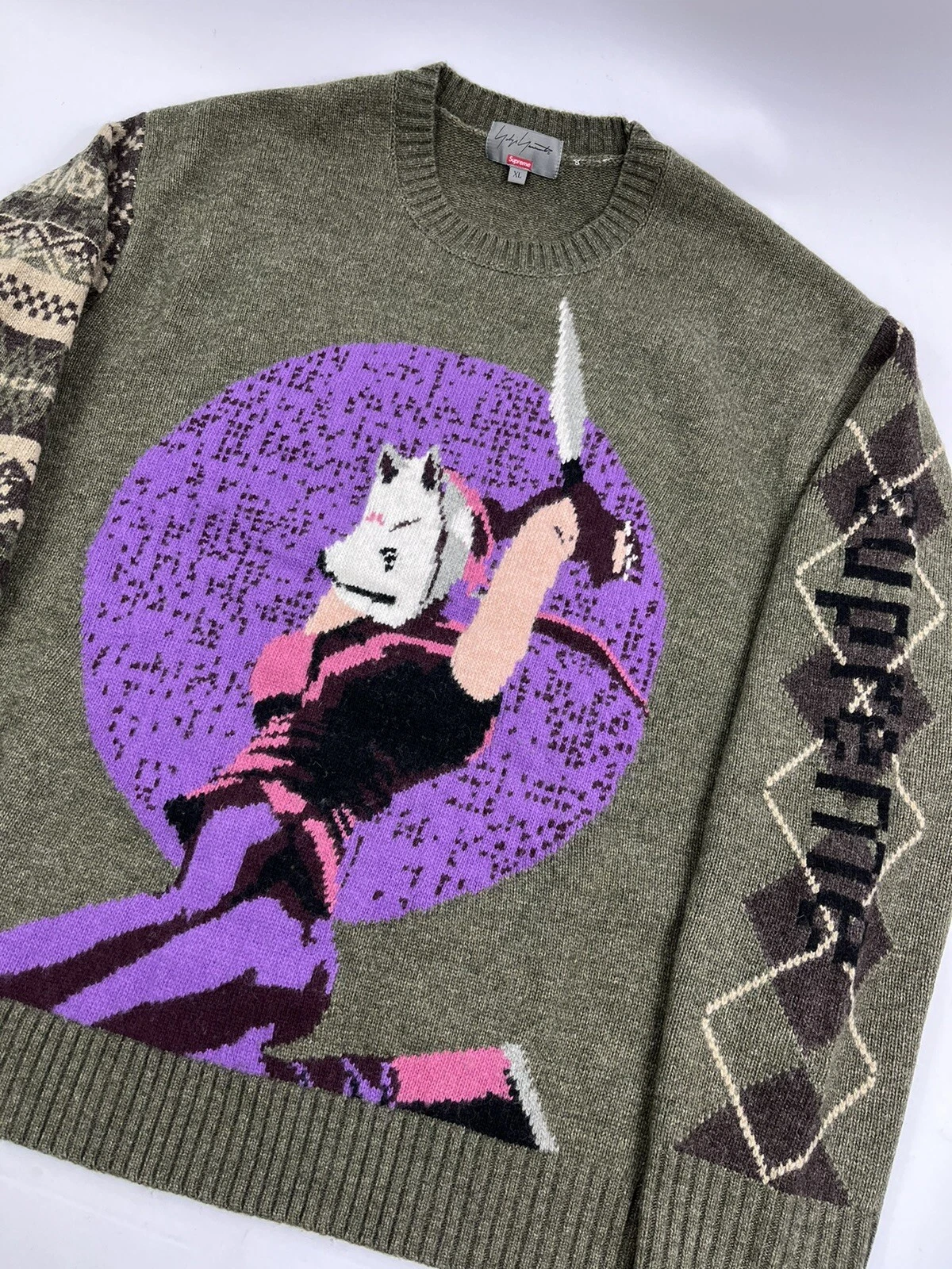 Maglione Supreme X Yohji Yamamoto Tekken Olive Taglia:XL