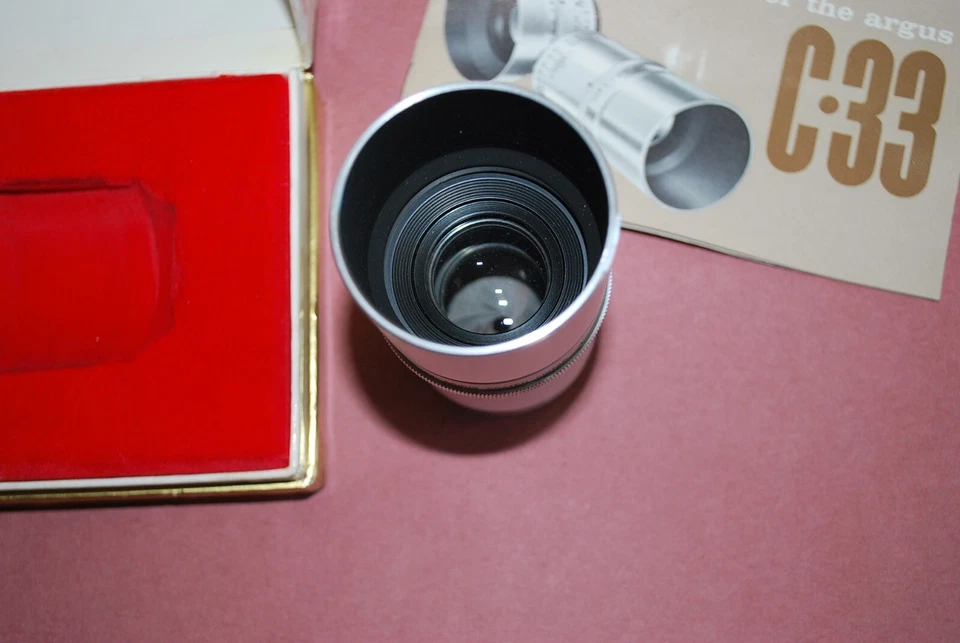 TELEOBJETIVO ARGUS VINTAGE ENNA 100mm F:4.5 ARGUS C 33 CON CAJA Y MANUAL Foto 4 de 4