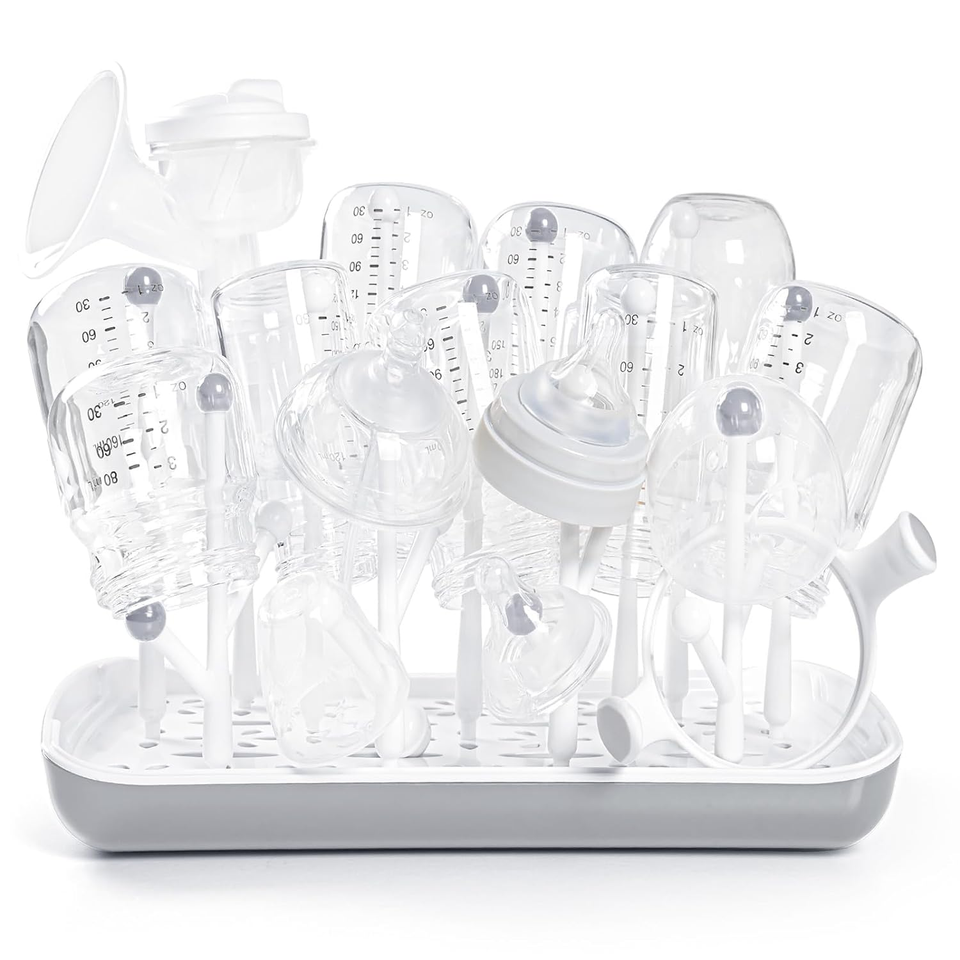 Baby Bottle Drying Rack with Tray, High Capacity Bottle Dryer Holder