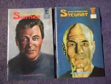 2 Patrick Stewart & William Shatner Star Trek Celebrity Books-UNAUTHORIZED BIOG 