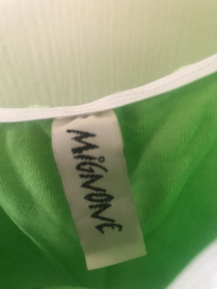 Mignone - Verde Blanco - Vestido Flor - Talla 10 - Envío Rápido Foto 2 de 4