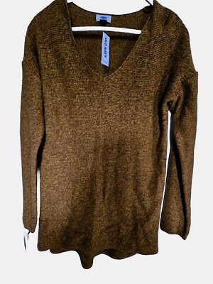 Old Navy Marled Brown Mustard Knit Womens Sweater Size L