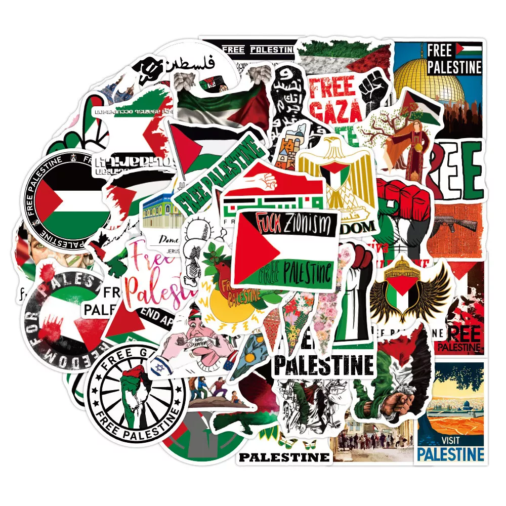 New 50Pcs Free Palestine Sticker Vinyl Decal Stickers Laptop Waterproof  Phone