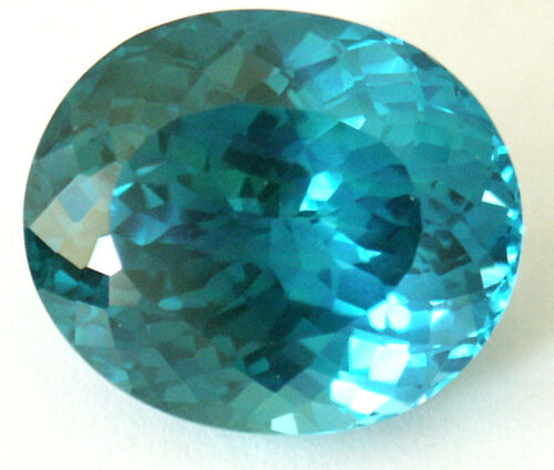 25x22 mm 90.7 cts Oval Fancy Lab Created Bluish Green Spinel - Picture 1 of 4