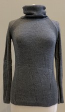 Lululemon 0 XS Sweat And Savasana Sweater Merino Wool Gray Handwarmer Pocket EUC