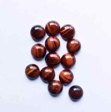 AAA Natural Red Tiger Eye Cabochon Round Shape Loose Gemstone