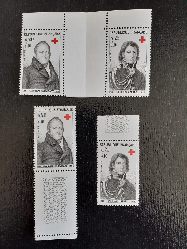 Frankreich - Rotes Kreuz 1964 - eindeutig aus Bogen und Heftchen Mi. 1494/5 - Bild 1 von 1