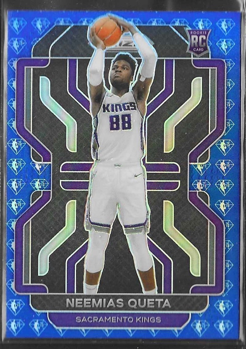 2021 21 Panini Prizm BLUE 75th Diamond NEEMIAS QUETA RC Rookie SP Variation #316