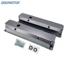 Fabricated Tall Valve Cover Long Bolt Whole For Mopar Bb Chrysler 383 440 Black
