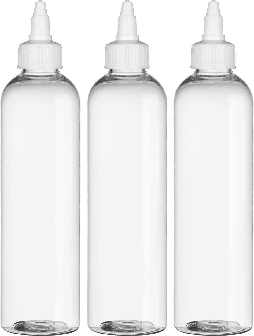 3-Pack 8Oz Twist Top Applicator Bottles - Bpa-Free PET Plastic