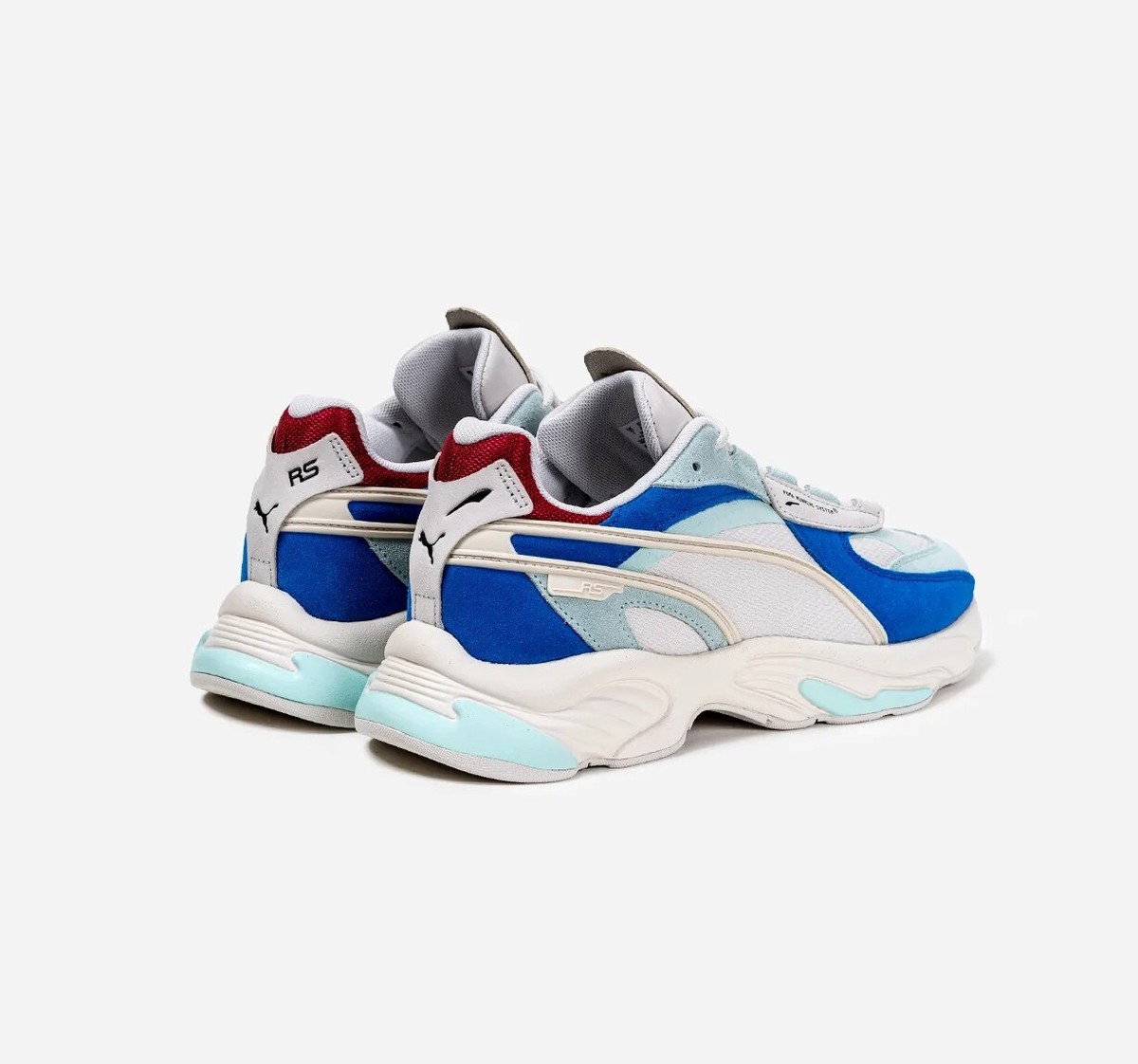 Puma Men's RS-CONNECT BUCK Shoes Eggshell Blue-Persian Red