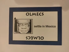 PERSPECTIVE Time Line Game 1992 card used OLMECS World History free shipping