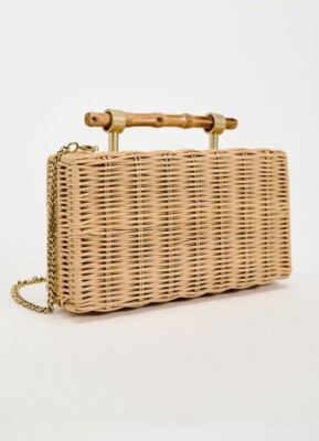 ZARA WOVEN MINAUDIÈRE BRAIDED RIGID HANDLE SHOULDER SHAIN BEIGE NEW REF  6519/310 UK