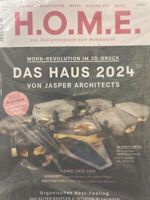 H.O.M.E. Designmagazin, 01/2024, neu, OVP, 3D-Druck-Haus, Jasper Architects,