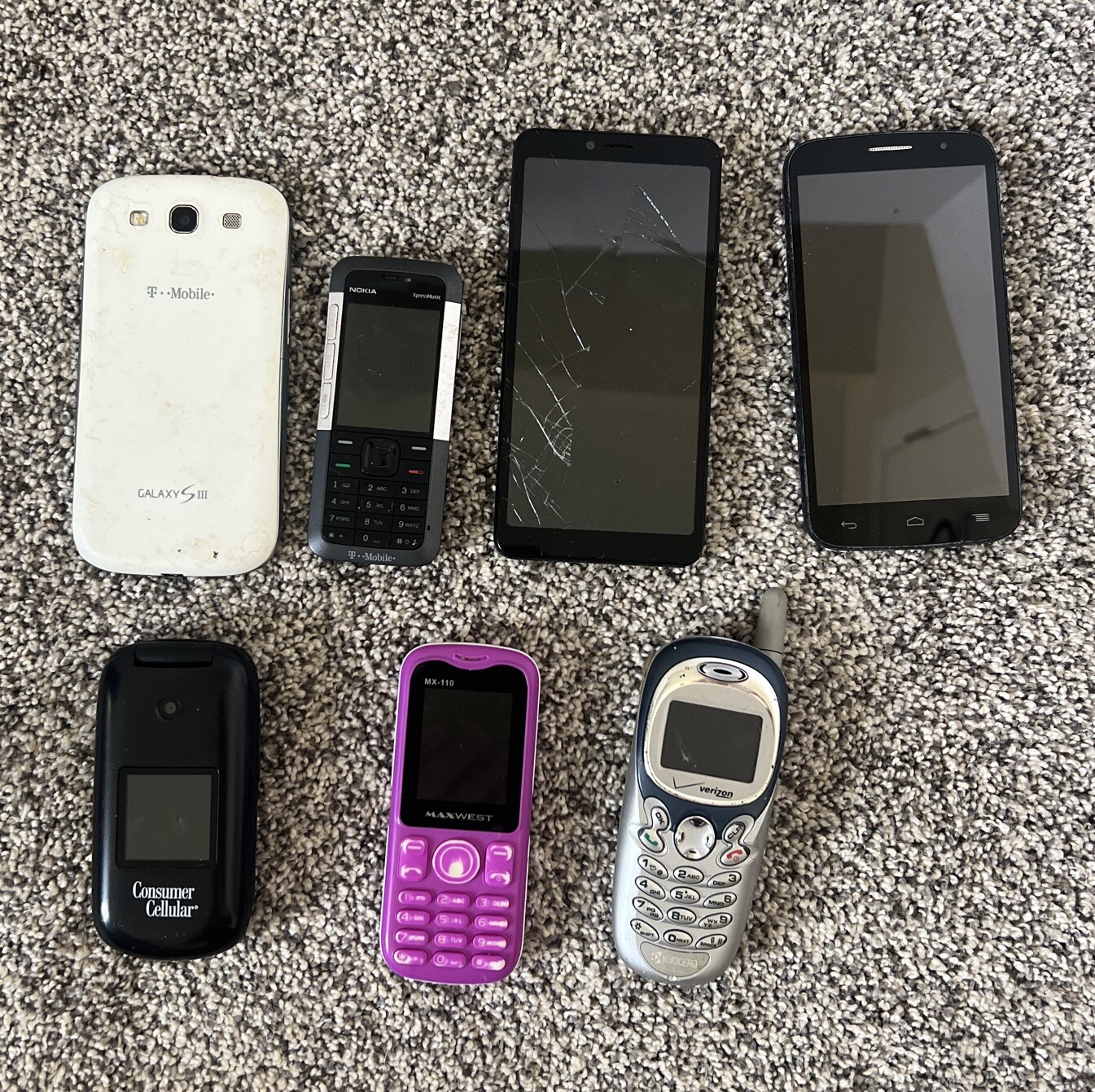 Mixed Lot of 7 Off Brand cellular phones For parts or scrap | eBay
