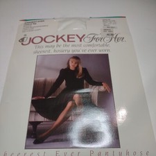 1988 Jockey For Her Vtg Pantyhose Hosiery white med-Tall Sheerest Ever control