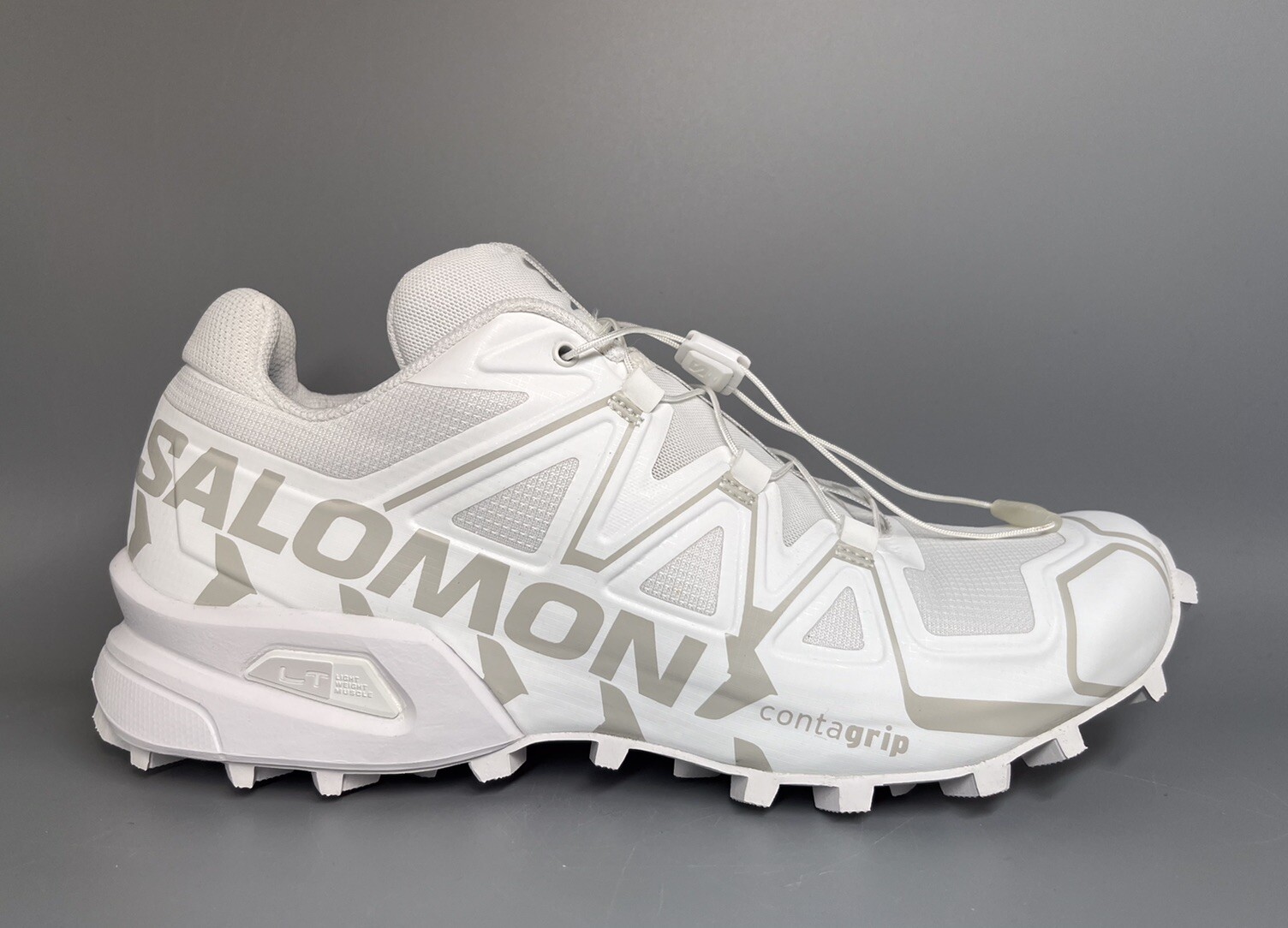 Scarpe da corsa Salomon Speedcross Offroad bianche Lunar Rock uomo unisex più taglie