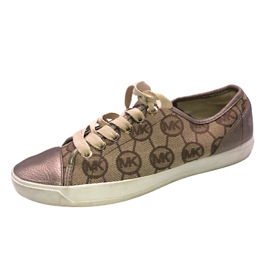 靴 Micheal Kors shoes Michael Kors Womens Sz 6M Lace Up Logo Signature Fashion Shoes Low