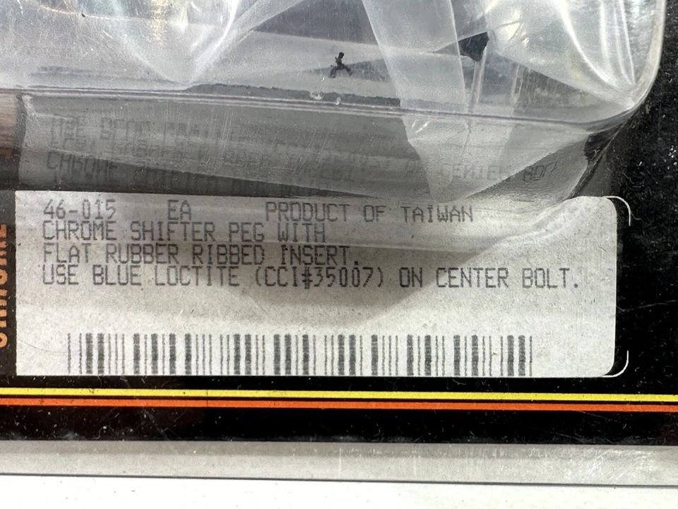 Custom Chrome 46-015 Chrome Shifter Peg with Flat Rubber Ribbed S 152 - Image 3 of 4