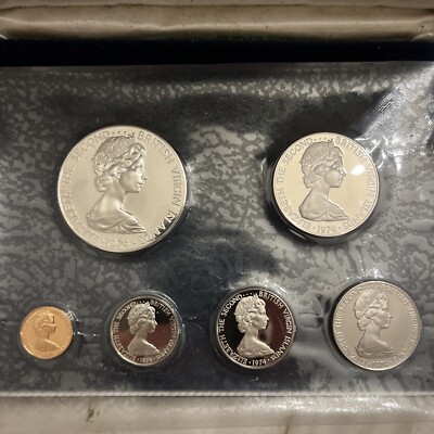 1974 British Virgin Islands 6 (dollar Sterling S) Coin Proof Set