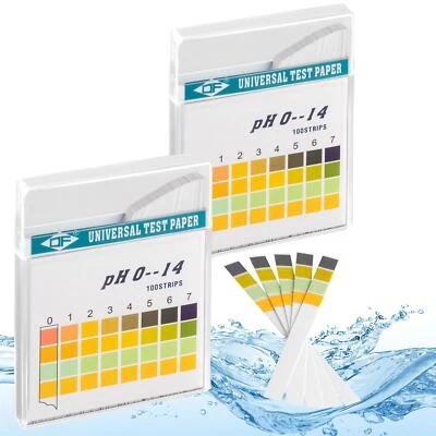 ECENCE pH wert Teststreifen 200 Stück ph 0-14 Trinkwasser Aquarien Indikator-en