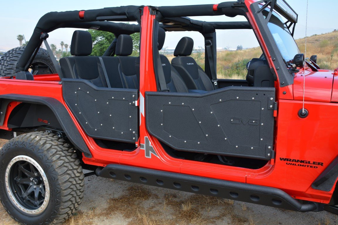 DV8 Offroad RDSTTB-01R Rear Rock Doors fit 2007-2018 Jeep Wrangler 4-Door