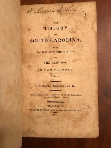 1809 History of South Carolina, Owner of Charleston SC Blockade Running Business - Picture 4 of 5