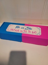 Baby Boy Blue Gender Reveal Confetti Party Poppers Pack of 2 w/ Sash and Ribbon.